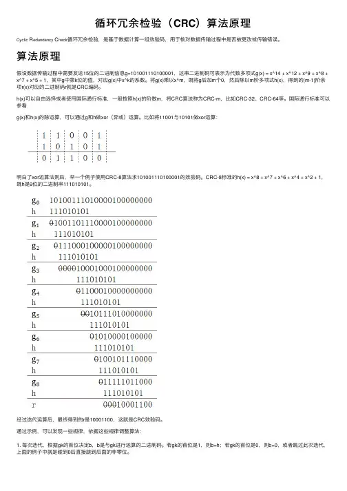 循环冗余检验（CRC）算法原理