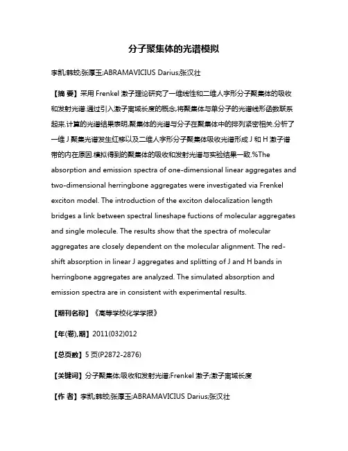 分子聚集体的光谱模拟