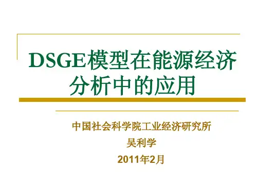 DSGE模型在能源经济中的运用