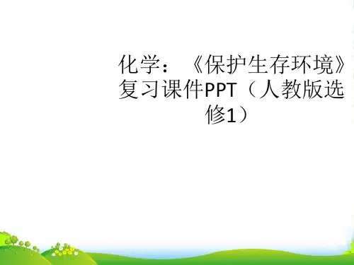 高中化学《保护生存环境》复习课件 新人教选修1