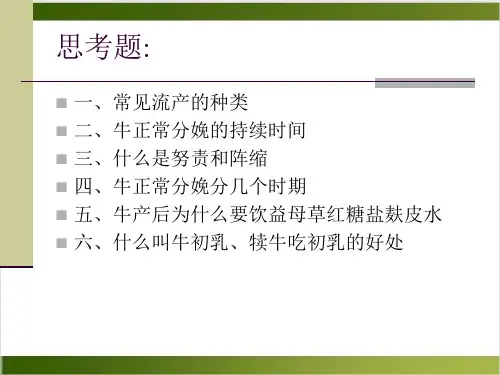 母畜产科疾病PPT课件