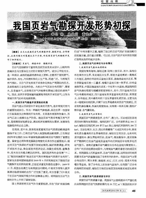 我国页岩气勘探开发形势初探