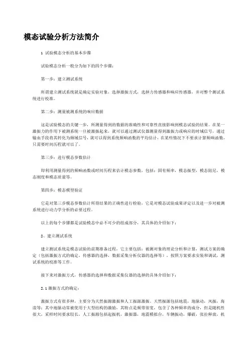 模态试验分析方法简介