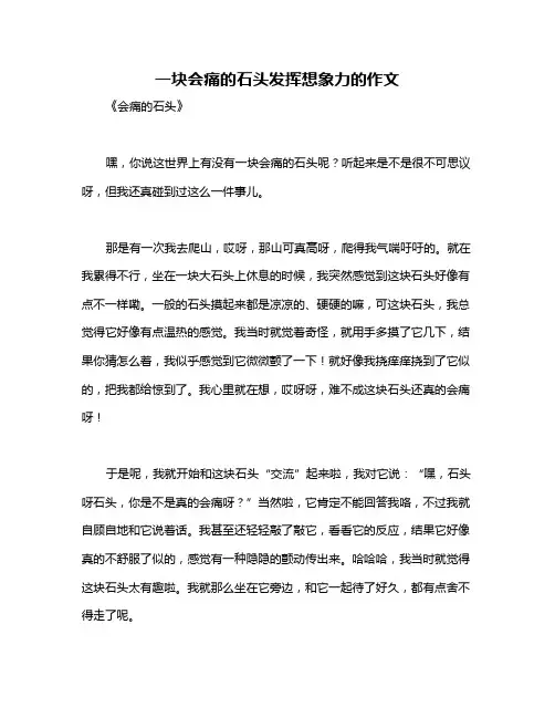一块会痛的石头发挥想象力的作文