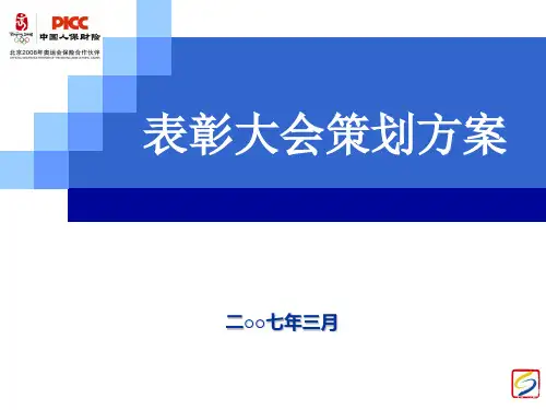 某某公司表彰大会策划方案
