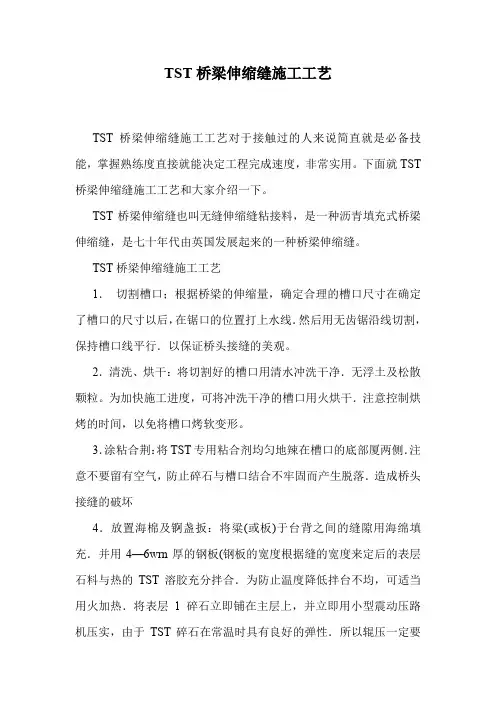 TST桥梁伸缩缝施工工艺.doc