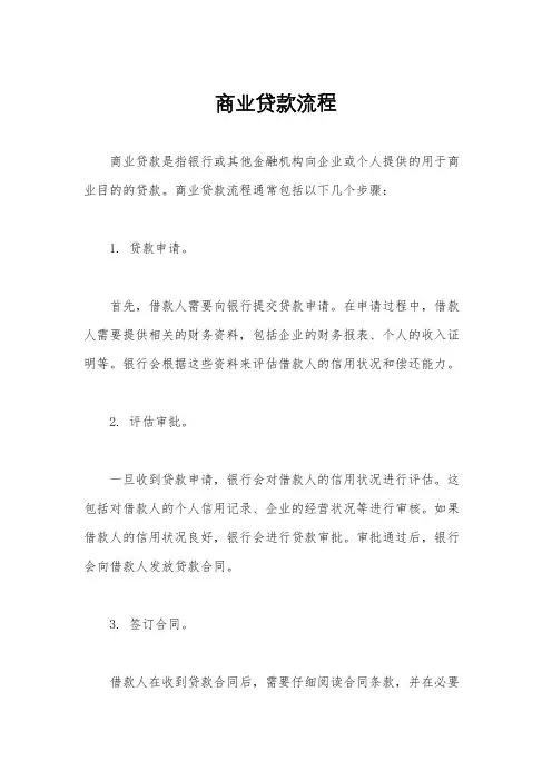 商业贷款流程