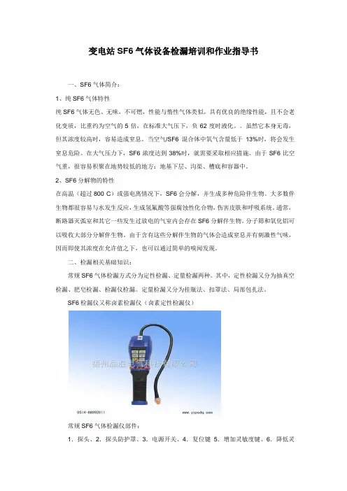 变电站SF6气体设备检漏培训和作业指导书