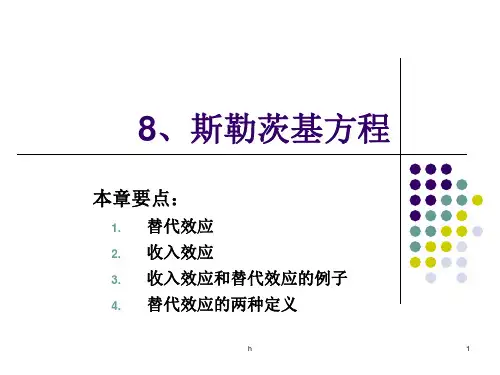 斯勒茨基方程教学课件PPT