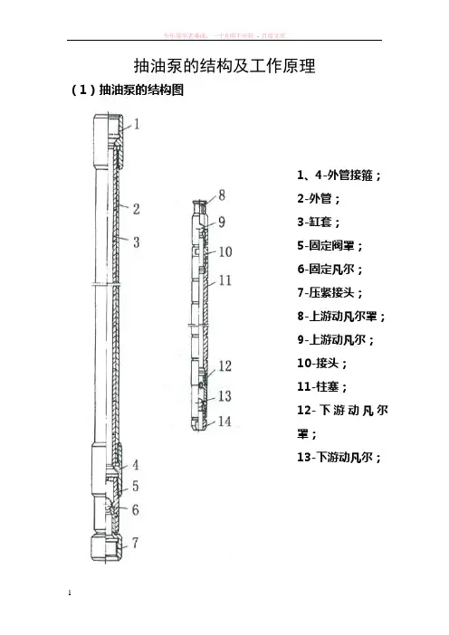 抽油泵的结构和工作原理
