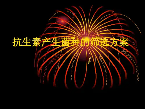 抗生素菌种筛选