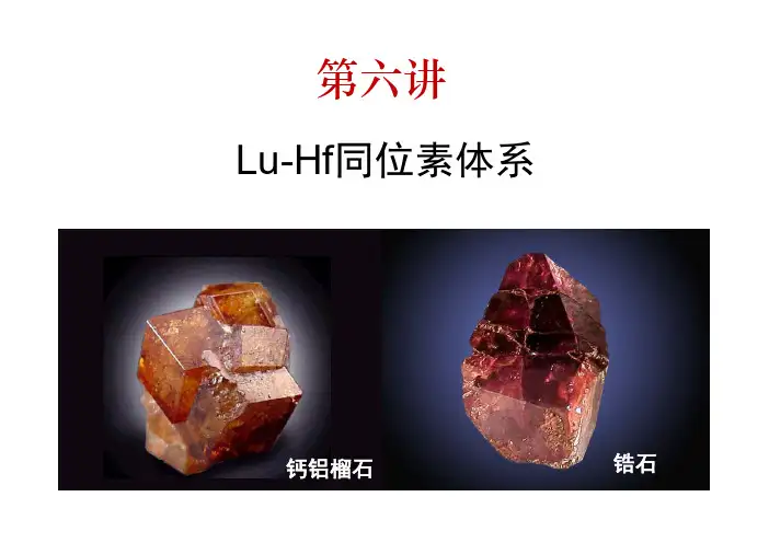第六讲 同位素地球化学Lu-Hf法