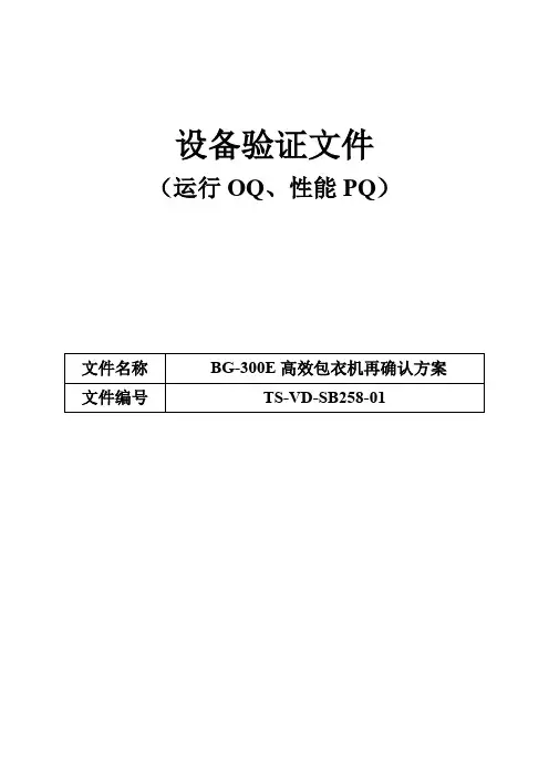 258  BG-300E高效包衣机再确认方案