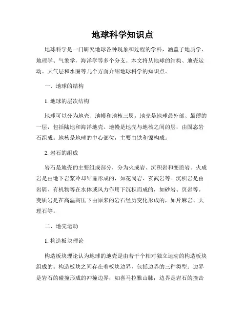 地球科学知识点