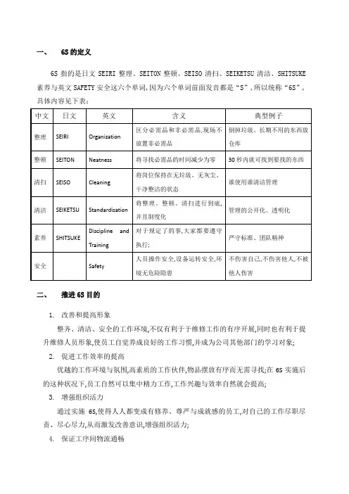 海尔6S管理及推进方案加强