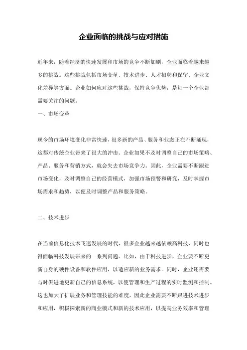 企业面临的挑战与应对措施