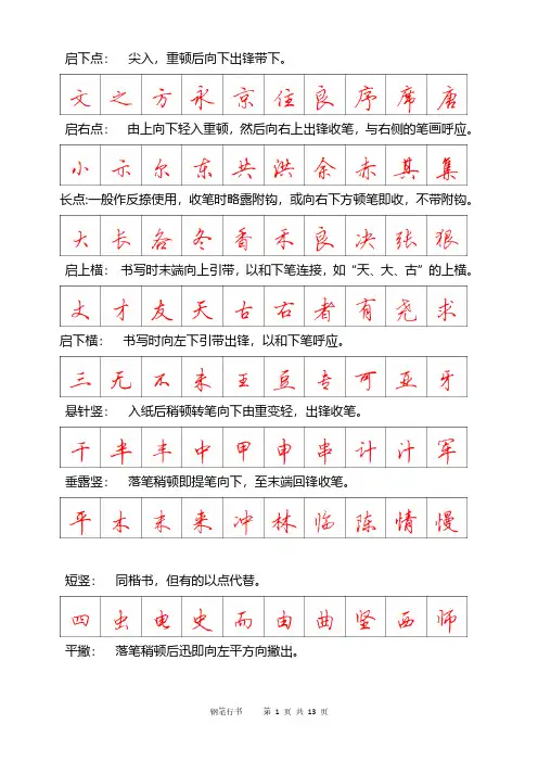 行书字帖-可以打印练习,十分方便