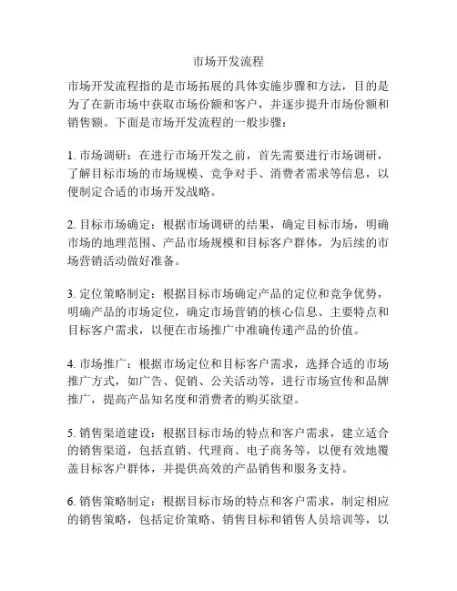 市场开发流程