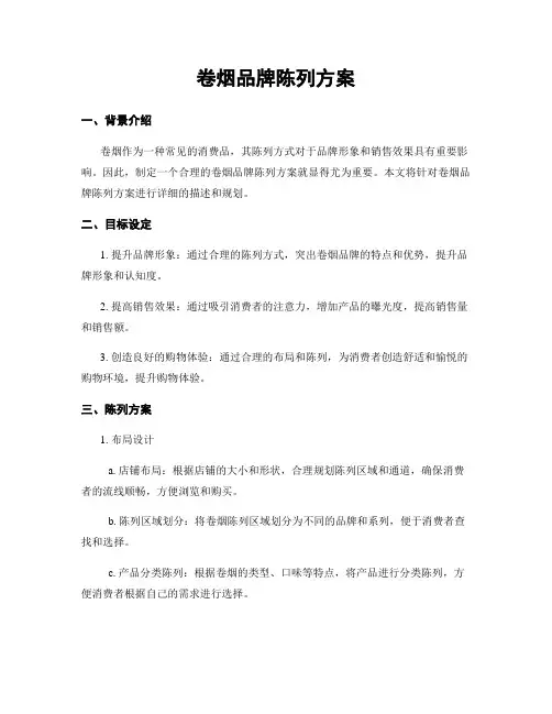 卷烟品牌陈列方案