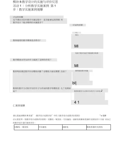 “国培计划”中小学教师教育技术能力培训作业答案_模块8[2]
