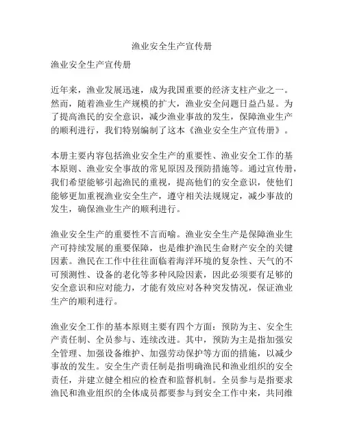 渔业安全生产宣传册