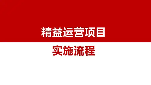 精益运营及改善项目管理实施流程