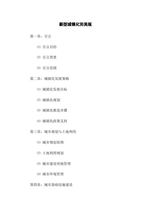 新型城镇化完美版