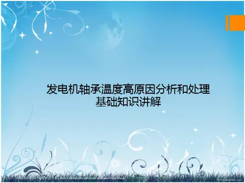 发电机轴承温度高原因分析和处理基础知识讲解
