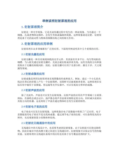 举例说明衍射原理的应用