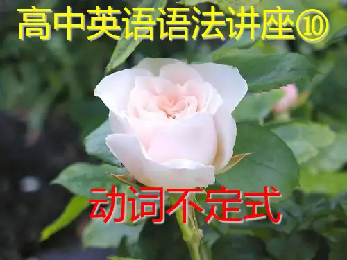 语法讲座动词不定式PPT教学课件