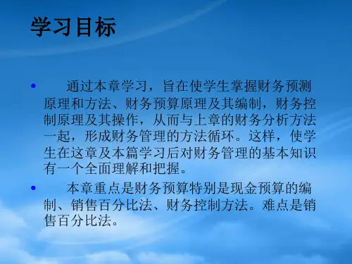 上海外贸学院财务管理精品课程