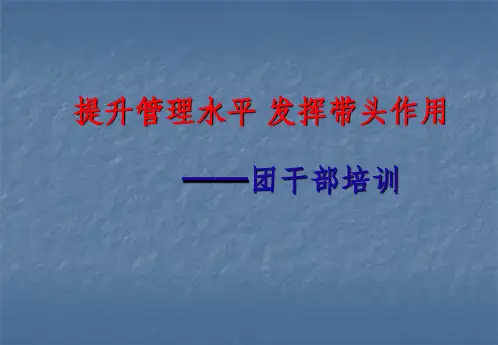 学生团干部培训ppt课件