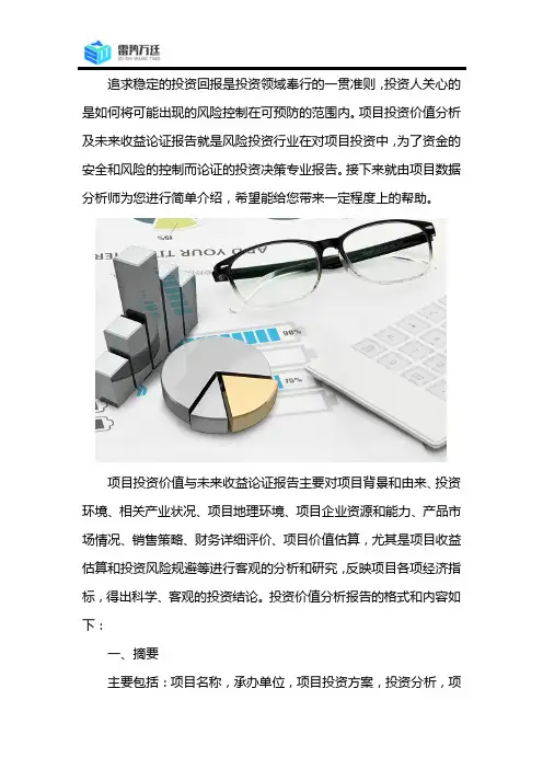 项目投资价值分析及未来收益论证报告
