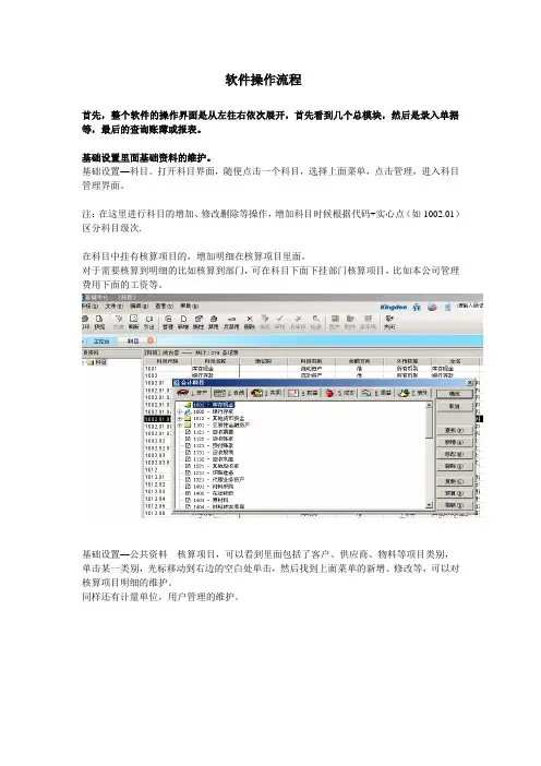 软件操作流程