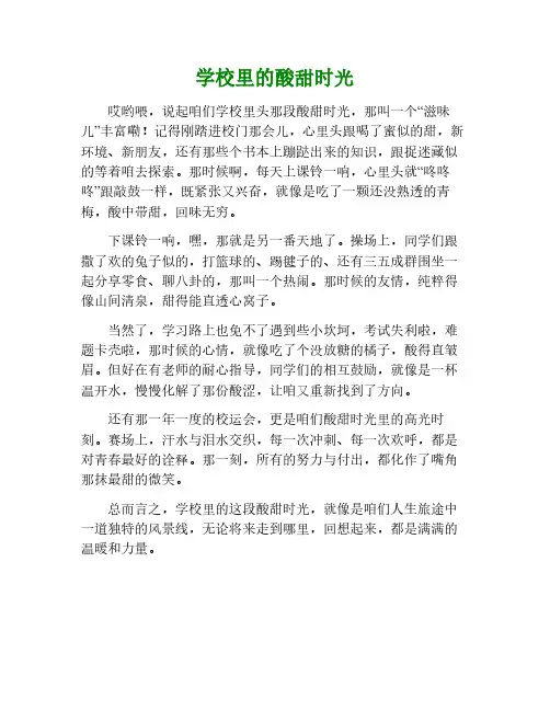学校里的酸作文500