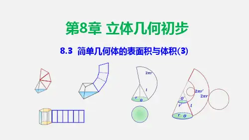 8.3 简单几何体的表面积与体积(3