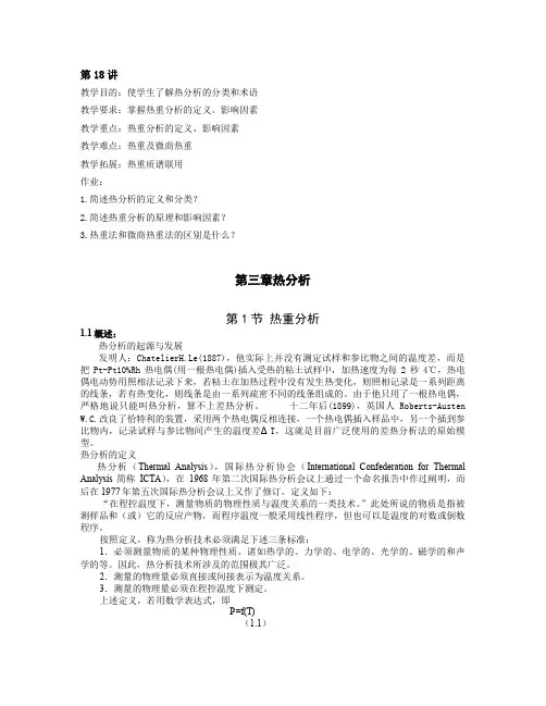 热重分析