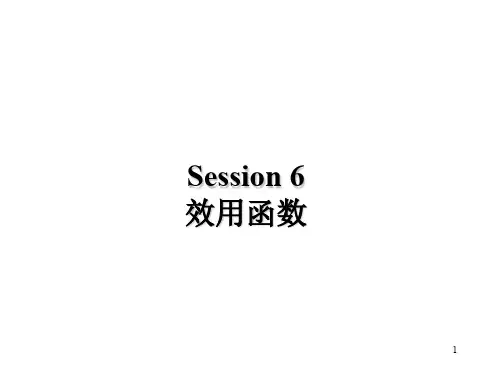 效用函数ppt课件