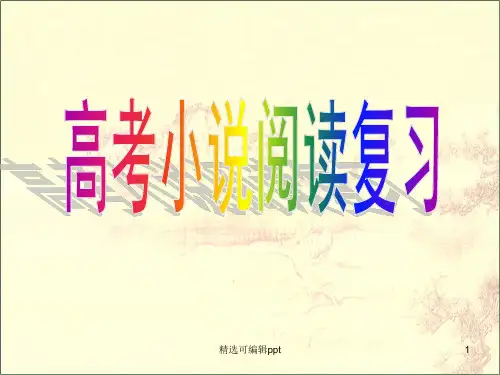 2018高考小说阅读复习总结(最新)
