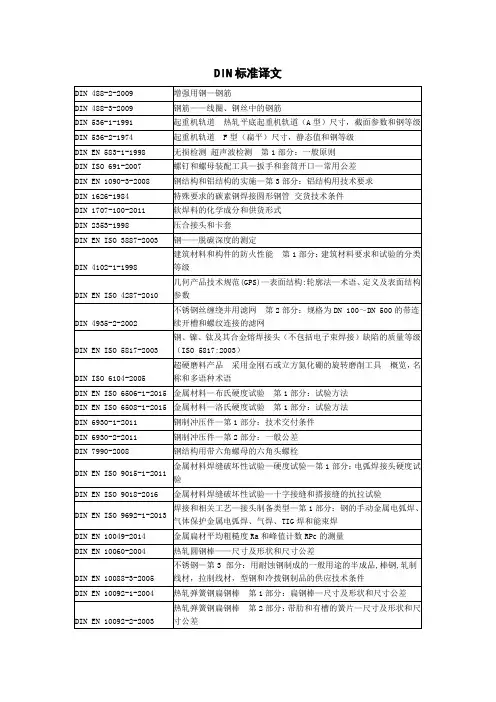 DIN标准译文