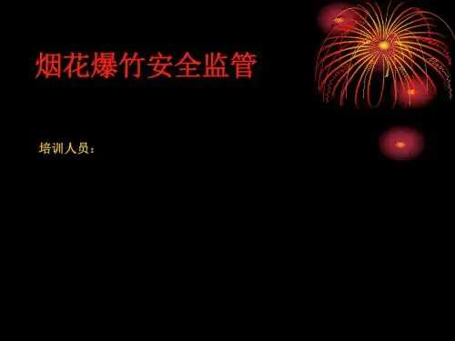 烟花爆竹安全监管(课件)