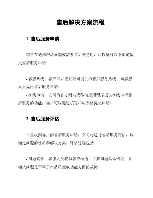 售后解决方案流程