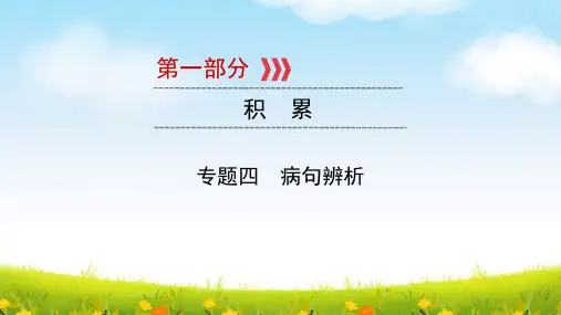 2022年中考语文二轮复习《病句辨析》课件(共35张PPT)+