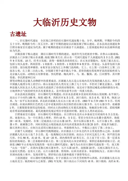 大临沂历史文物