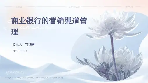 商业银行的营销渠道管理