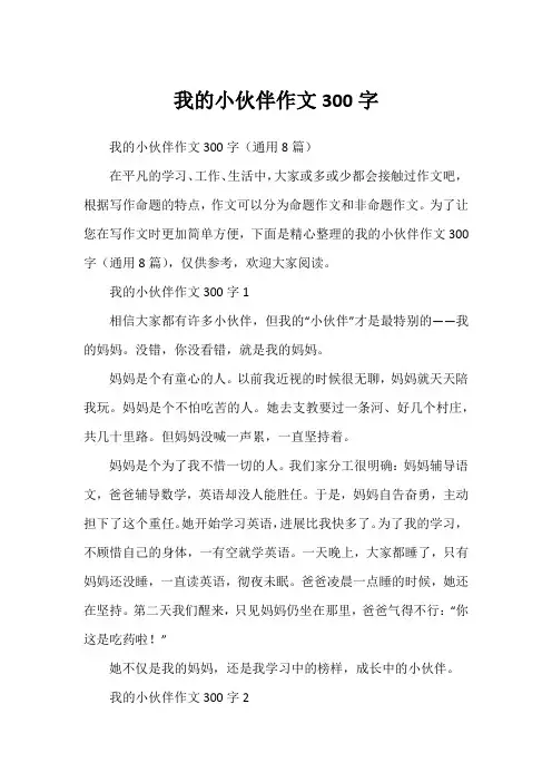 我的小伙伴作文300字