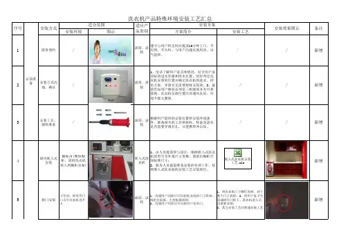 洗衣机特殊环境安装工艺