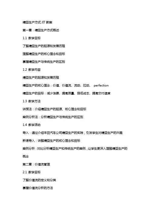 精益生产方式JIT教案