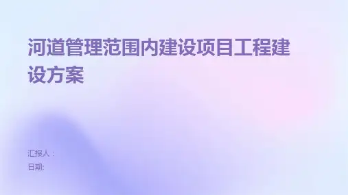 河道管理范围内建设项目工程建设方案