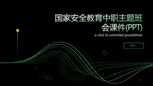 国家安全教育中职主题班会课件(PPT)